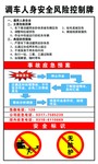 调车人身 安全风险 控制牌