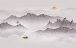意境水墨山水画
