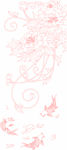 牡丹花边底纹 红色 牡丹 花边