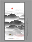 酒店山水挂画