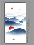 玄关水墨挂画