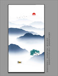 水墨山水挂画