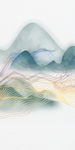 山水轻奢风玄关画 TIF分层