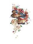 服装印花图案小鸟