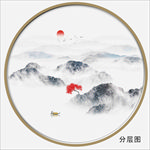 圆形山水画