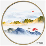 水墨山
