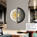 北欧抽象金箔拼接装饰画