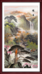 迎客松国画迎客松