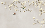 手绘花鸟图玉兰花鸟