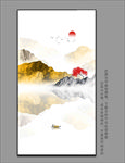 金色山水挂画 金山