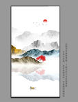 玄关山水挂画