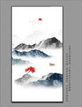 新中式山水壁画挂画
