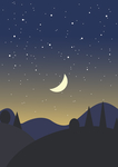 山间夜色
