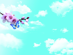 樱花蓝天白云