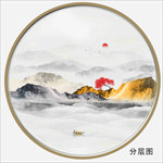 圆形山水图