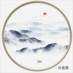 圆形山水画