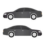 轿车矢量图 车辆识别 黑色轿车