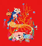 海纳吉祥手绘插画