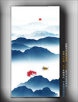 意境水墨挂画 山水壁画