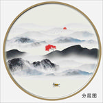 圆形山水画
