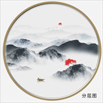 圆形山水
