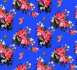 数码印花  手绘花 花朵