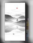 酒店山水壁画壁纸 山水挂画