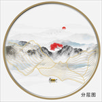 梦幻线条山 梦幻山水 水墨画