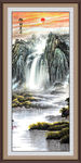竖幅山水画