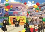手绘学校毕业季素材封面
