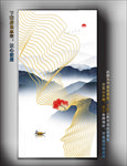 禅意金线挂画 壁画壁纸