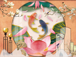 新中式电视背景墙