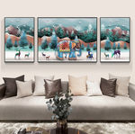 抽象树大象客厅装饰画