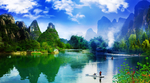 山水画 山水风景
