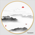 圆形装饰画挂画