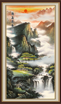竖幅山水画