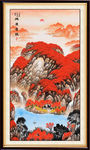竖幅山水画