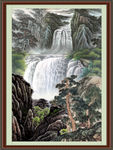 竖幅山水画
