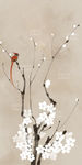 水墨花鸟壁画