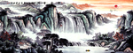 山水招财画