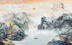 水墨山水背景墙