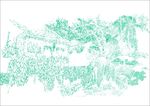 玉米林农村小屋  简笔画