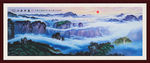 蓝色山水