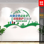 垃圾分类文化墙 社区环保文化墙