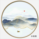 线条山水