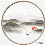 线条山水