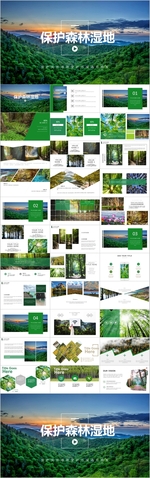 环境保护生态森林湿地森业PPT