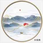国画金线山水