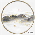 意境线条金山