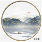 金线水墨线条